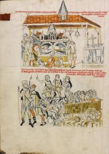 The Sick, the Leprous, and the Lame Praying at Saint Hedwig's Tomb, 1353. Creator: Unknown