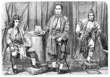 The Siamese Ambassadors - from photographs by Mayall, 1857. Creator: Smyth
