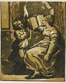 The Sibyl and a Child Bearing a Torch, 1520-40. Creator: Unknown