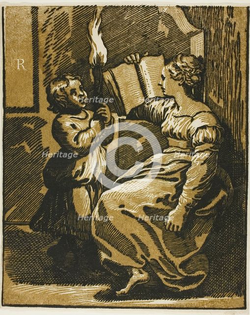 The Sibyl and a Child Bearing a Torch, 1520-40. Creator: Unknown.