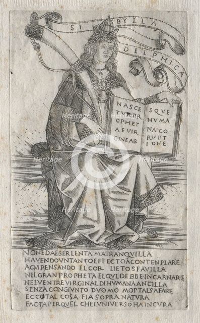 The Sibyls: The Delphian Sibyl, 1400s. Creator: Francesco Rosselli (Italian, 1448-before 1513), attributed to.