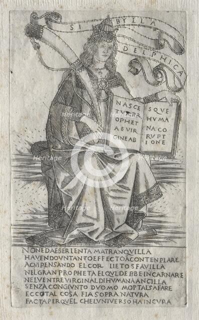 The Sibyls: The Delphian Sibyl, 1400s. Creator: Francesco Rosselli (Italian, 1448-before 1513), attributed to.