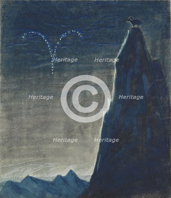 The Sign of Aries. From the cycle "The Zodiac", 1906-1907. Creator: Ciurlionis, Mikalojus Konstantinas (1875-1911).