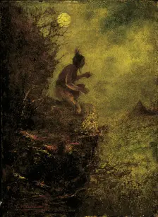 The Signal Fire, 1885-1890. Creator: Ralph Blakelock