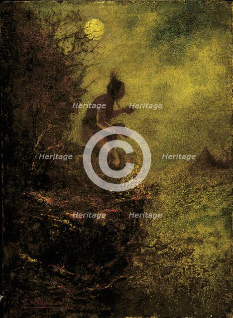 The Signal Fire, 1885-1890. Creator: Ralph Blakelock.