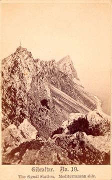 The Signal Station, Mediterranean Side, Gibraltar, 19th century. Creator: Anon