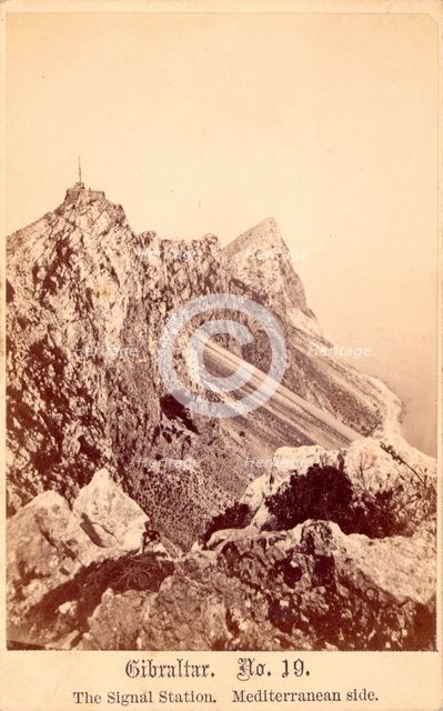 The Signal Station, Mediterranean Side, Gibraltar, 19th century. Creator: Anon.