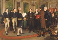 The Signing of the Treaty of Ghent, Christmas Eve, 1814, 1914. Creator: Amedee Forestier