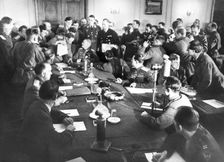 The signing the German Instrument of Surrender in Berlin, May 8, 1945, 1945