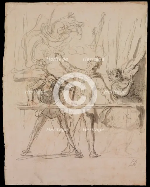 The Side-Show. Artist: Daumier, Honoré (1808-1879)