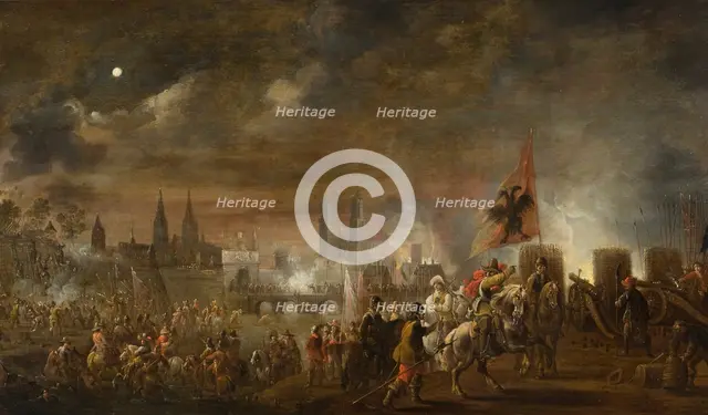 The Siege of Magdeburg, 1631, (1650). Creator: Pieter Meulener.