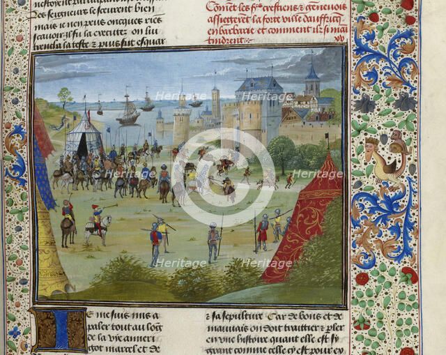 The siege of Mahdia, 1390, ca 1470-1475. Creator: Anonymous.
