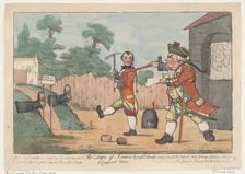 The Siege of Namur by Captain Shandy and Corporal Trim (Tristram Shandy), 1800-20. Creator: Unknown