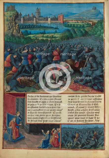 The siege of Nicaea. From "Les Passages d'outremer" by Sébastien Mamerot, 1474. Creator: Jean Colombe.
