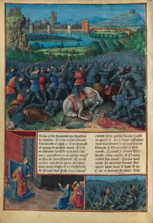The siege of Nicaea. From "Les Passages d'outremer" by Sébastien Mamerot, 1474. Creator: Jean Colombe