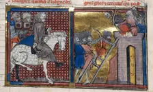 The Siege of Nish in 1096 (From "Li rommans de Godefroy de Buillon et de Salehadin"), 1337. Creator: Maître de Fauvel (active 1314-1340)