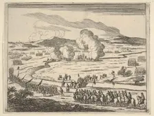 The Siege of Alessandria Begins, from L'Idea di un Principe ed Eroe Cristiano in Francesco..., 1659. Creator: Bartolomeo Fenice