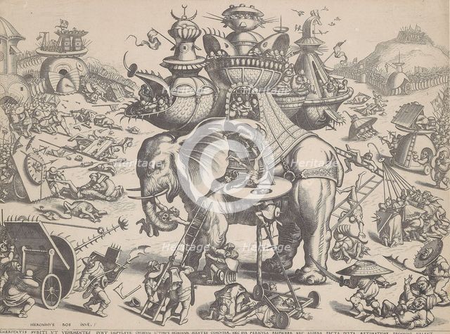 The Siege of an Elephant, c. 1550.
