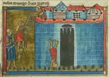 The Siege of Antioch. (From "Li rommans de Godefroy de Buillon et de Salehadin"), 1337. Creator: Maître de Fauvel (active 1314-1340)