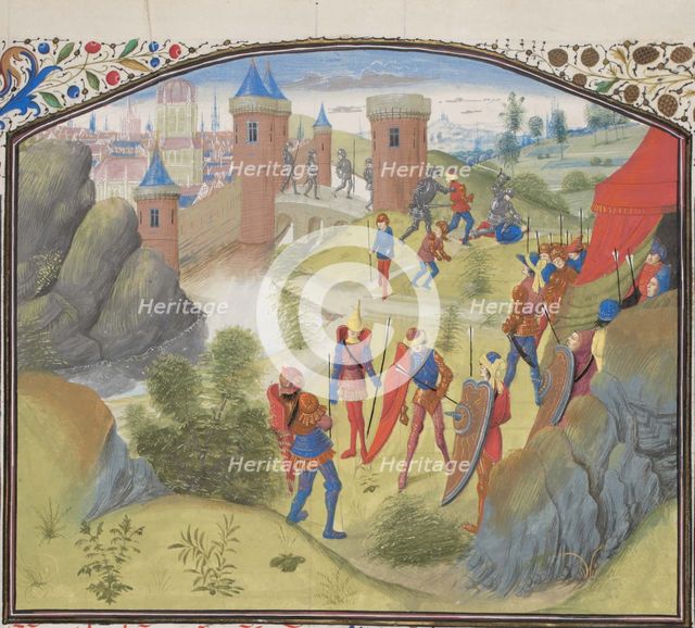 The Siege of Antioch. Miniature from the Historia by William of Tyre, 1460s. Artist: Anonymous  