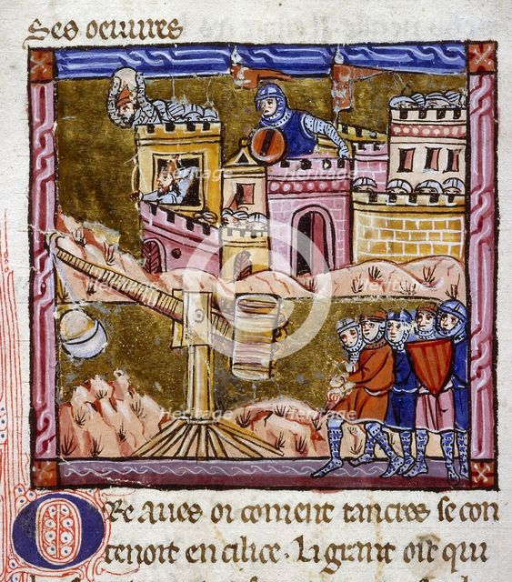 The Siege of Antioch. Miniature from the "Historia" by William of Tyre, c. 1280. Creator: Anonymous.