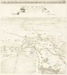 The Siege of Breda [plate 2 of 6], 1627/1628. Creator: Jacques Callot