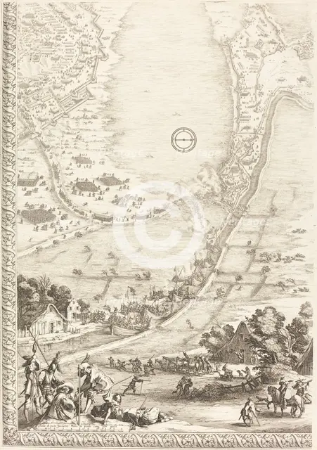 The Siege of Breda [plate 4 of 6], 1627/1628. Creator: Jacques Callot.