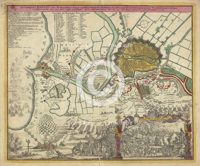 The Siege of Danzig, 1734, 1730s. Artist: Anonymous  