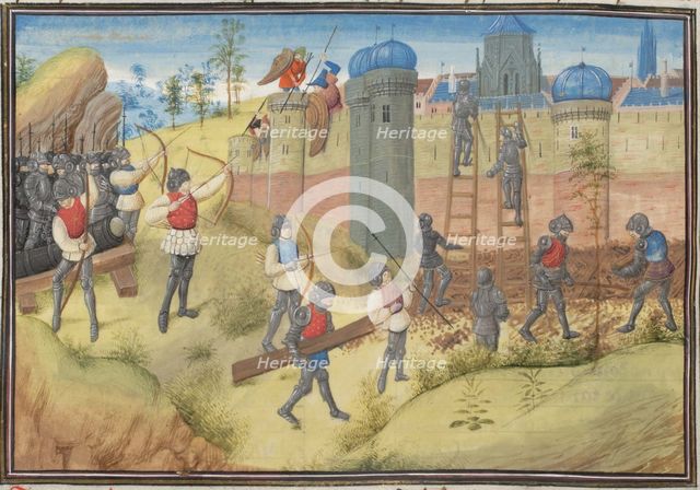 The Siege of Jerusalem, 1099. Miniature from the Historia by William of Tyre, 1460s. Artist: Anonymous  