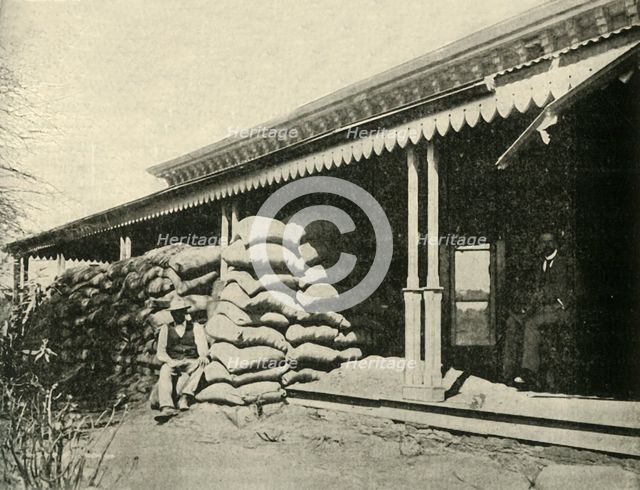 'The Siege of Kimberley: Typical Splinter-Proof Shelter of Sand-Bags and Iron Plates', 1900. Creator: Hancox.