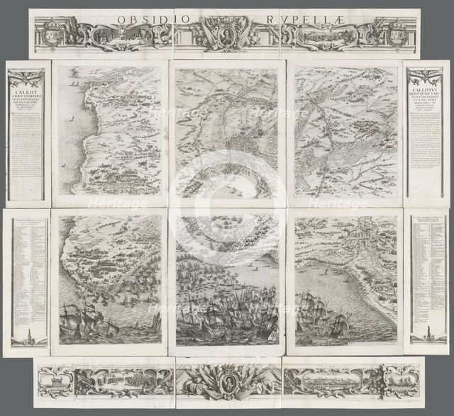 The Siege of La Rochelle, 1628-1630. Creator: Israël Henriet (French, c. 1590-1661); Jacques Callot (French, 1592-1635); Michael Lasne (French, 1590-1667); Abraham Bosse (French, 1602-1676), and.