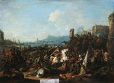 The Siege of La Rochelle in October 1628 early 18th century. Artist: Arnold Frans Rubens