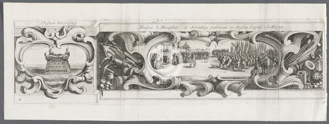 The Siege of La Rochelle: Plate 14, 1628-1630. Creator: Israël Henriet (French, c. 1590-1661); Abraham Bosse (French, 1602-1676), or.