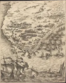 The Siege of La Rochelle [plate 10 of 16; set comprises 1952.8.97-112], 1628/1631. Creator: Jacques Callot