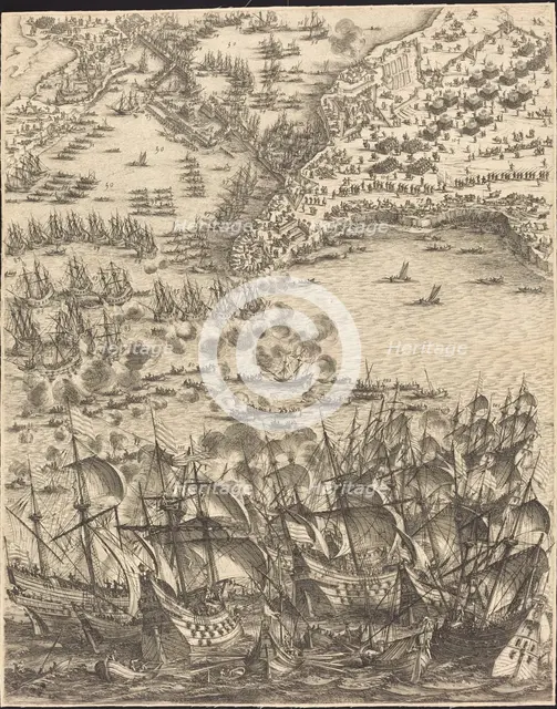 The Siege of La Rochelle [plate 11 of 16; set comprises 1952.8.97-112], 1628/1631. Creator: Jacques Callot.