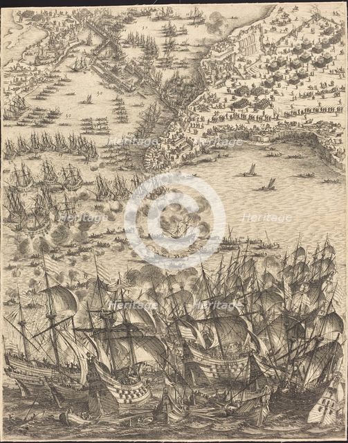 The Siege of La Rochelle [plate 11 of 16; set comprises 1952.8.97-112], 1628/1631. Creator: Jacques Callot.