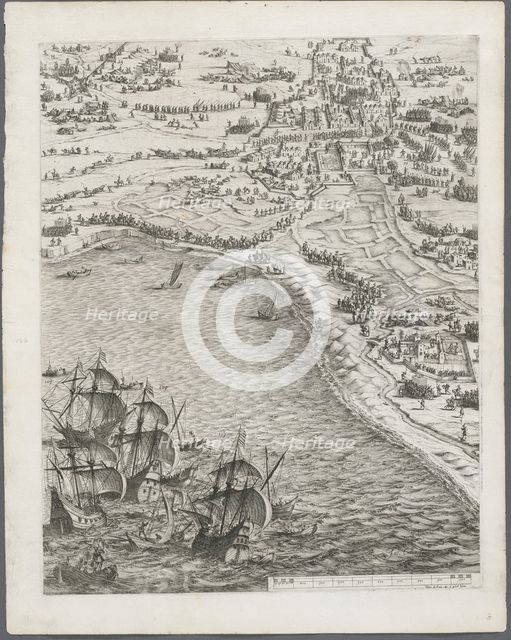 The Siege of La Rochelle: Plate 12, 1628-1630. Creator: Jacques Callot (French, 1592-1635).