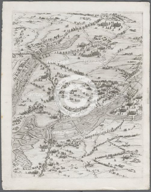 The Siege of La Rochelle: Plate 7, 1628-1630. Creator: Jacques Callot (French, 1592-1635).