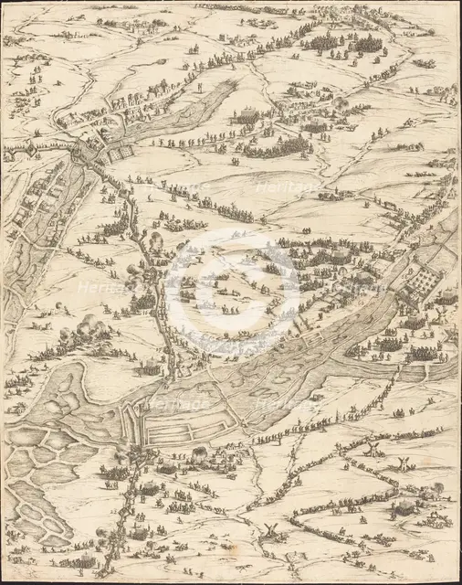 The Siege of La Rochelle [plate 7 of 16; set comprises 1952.8.97-112], 1628/1631. Creator: Jacques Callot.