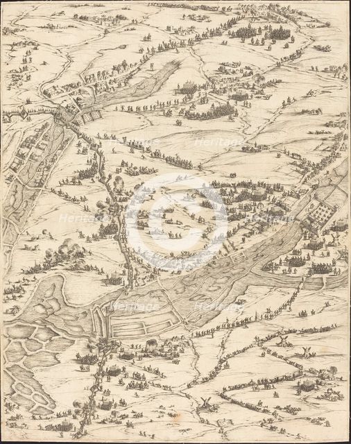 The Siege of La Rochelle [plate 7 of 16; set comprises 1952.8.97-112], 1628/1631. Creator: Jacques Callot.