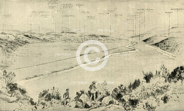 'The Siege of Ladysmith, Jan . 1900. View from Bulwana Hill', 1900. Creator: George Lynch.