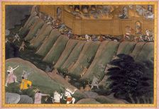 The Siege of Lanka, Folio from a Ramayana (Adventures of Rama), c1800. Creator: Unknown