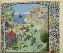 The Siege of Lisbon, 1384, ca 1470-1475. Creator: Anonymous