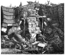 The Siege of Sebastopol - Interior of the Redan - from a photograph by Robertson, 1856. Creator: Unknown