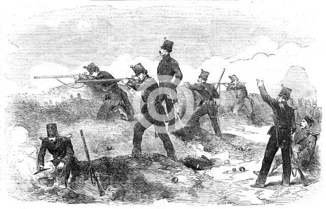 The Siege of Sebastopol - the Rifles in the Trenches, 1854. Creator: Unknown.