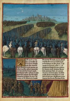 The Siege of Tunis. From "Les Passages d'outremer" by Sébastien Mamerot, 1474. Creator: Jean Colombe