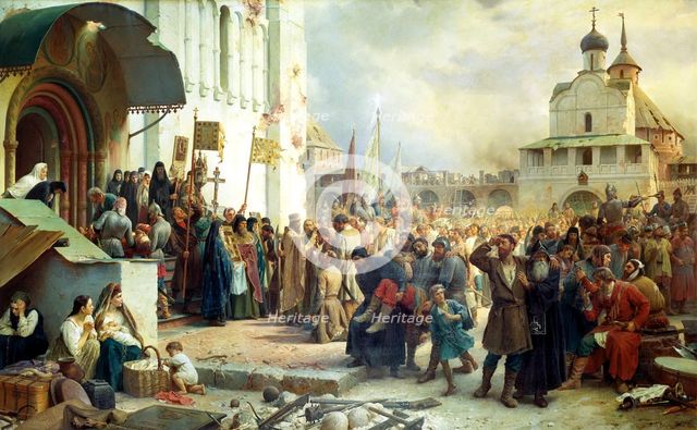 'The Siege of the Trinity Sergius Lavra in Sergiev Posad', 1891.  Artist: Vasily Vereshchagin