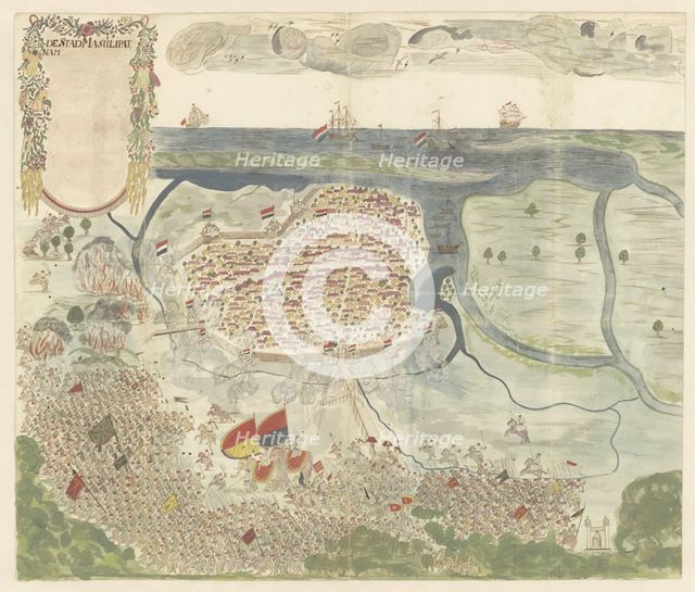 The siege of the city of Machilipatnam (Masulipatnam), 1675-1725. Creator: Anon.
