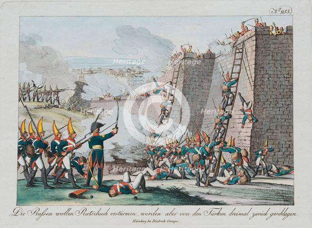 The Siege of the Rutchuk Fortress, c. 1830. Artist: Campe, August Friedrich Andreas (1777-1846)