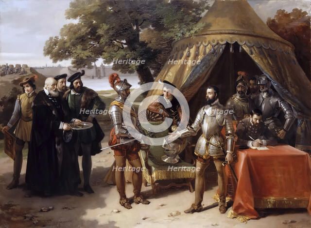 The Siege of Thionville, 23 june 1558. Artist: Haudebourt-Lescot, Hortense (1784-1845)